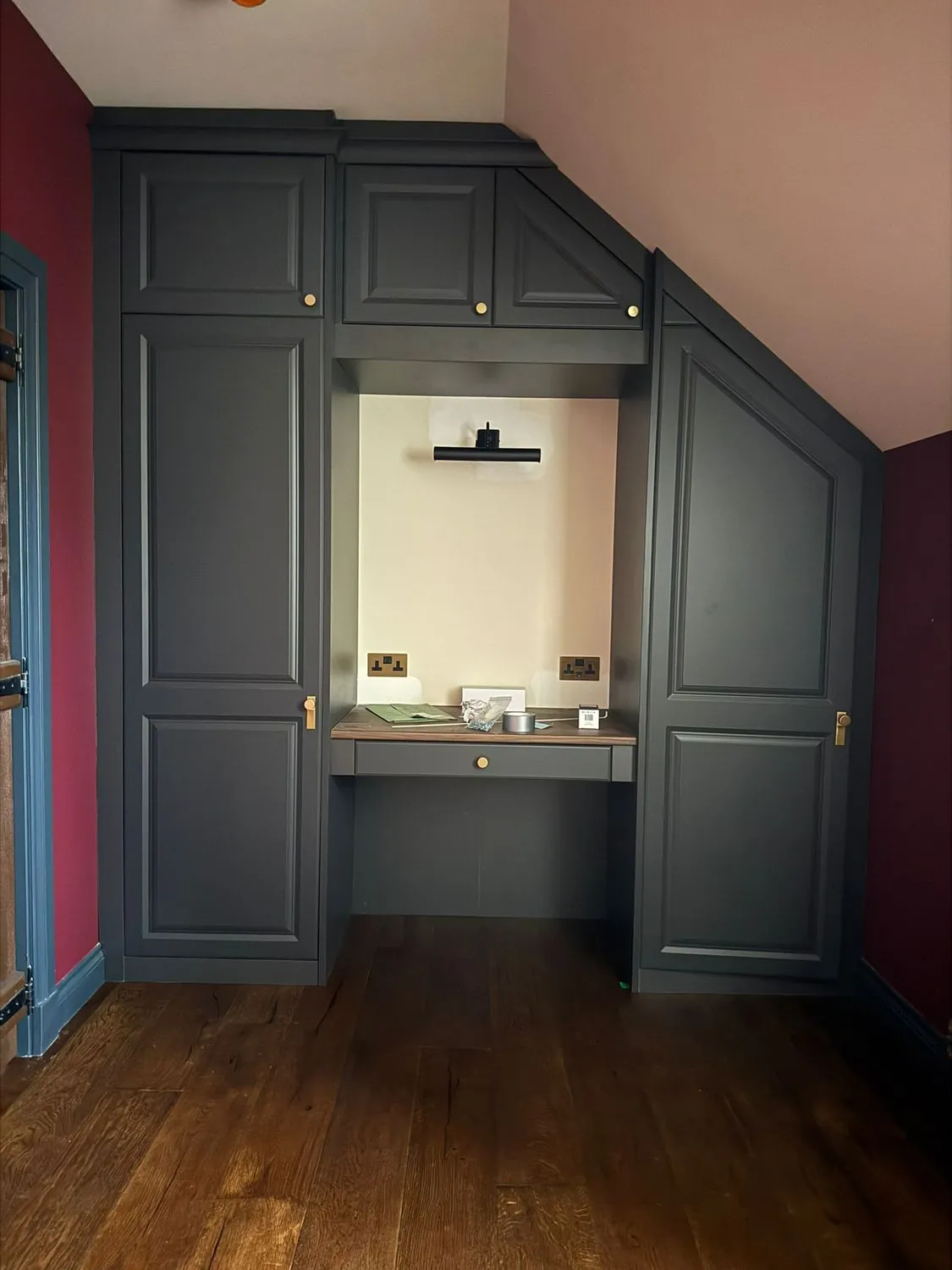 Lit display niche cabinetry