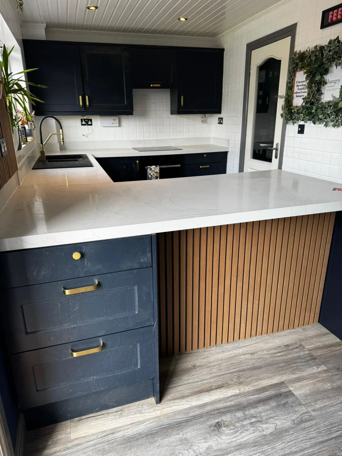 Bespoke media wall with cabinetry
